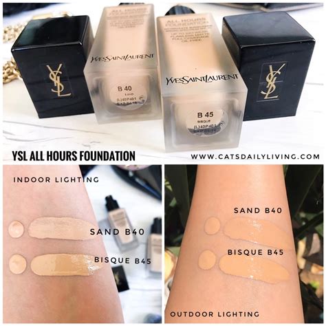 yves saint laurent 24 hour foundation reviews|ysl foundation all hours shades.